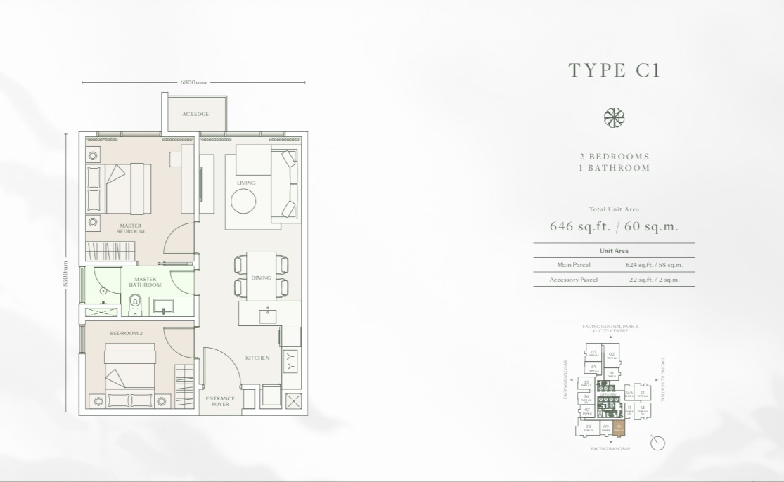 Type C1 floor plan
