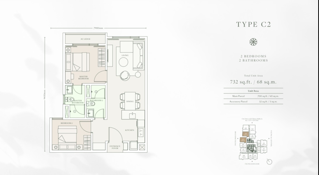 Type C2 floor plan