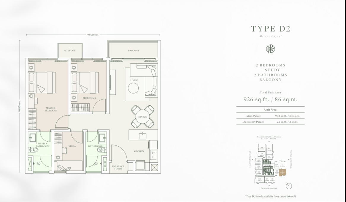 Type D2 floor plan