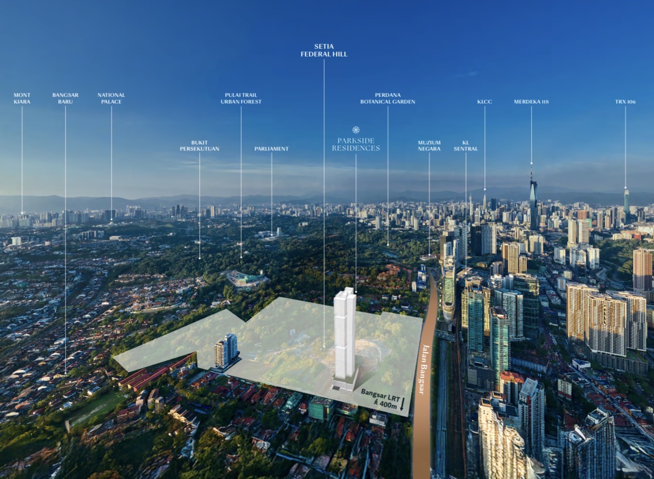 Setia Federal Hill 52-acre township aerial overview