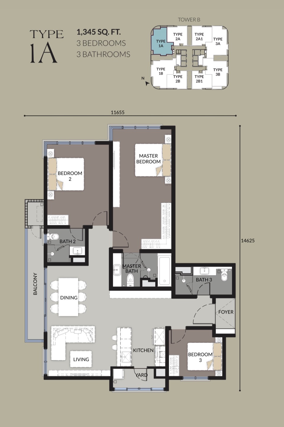 Type 1A floor plan